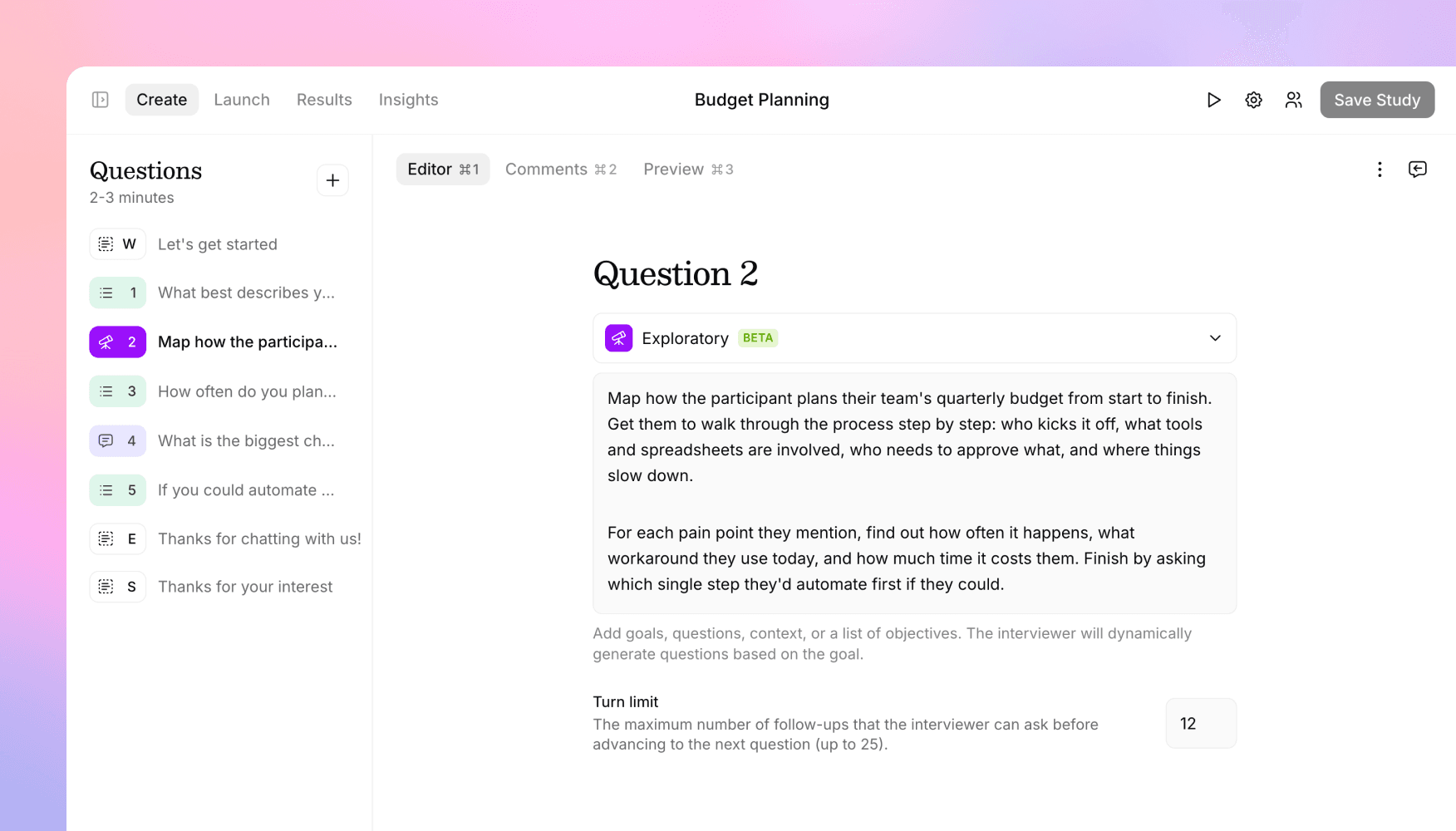 Introducing Exploratory questions: give the AI a goal, not a script